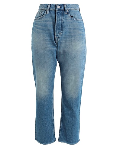 POLO RALPH LAUREN Denim trousers HIGH-RISE RELAXED STRAIGHT CROP JEAN
 Blue 100% Cotton