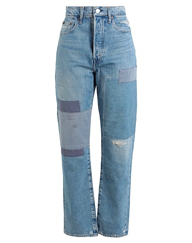 POLO RALPH LAUREN Denim trousers HIGH-RISE RELAXED STRAIGHT JEAN
 Blue 100% Cotton