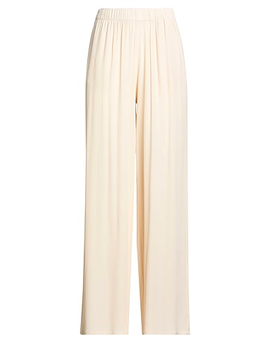 FEDERICA TOSI Pantalone Avorio 68% Seta, 32% Acetato