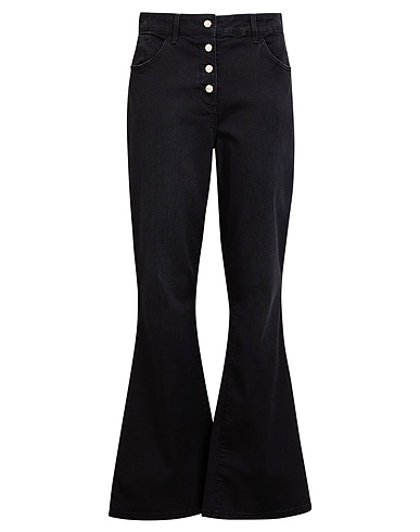 LIU •JO Denim trousers Black 72% Cotton, 25% Polyester, 3% Elastane