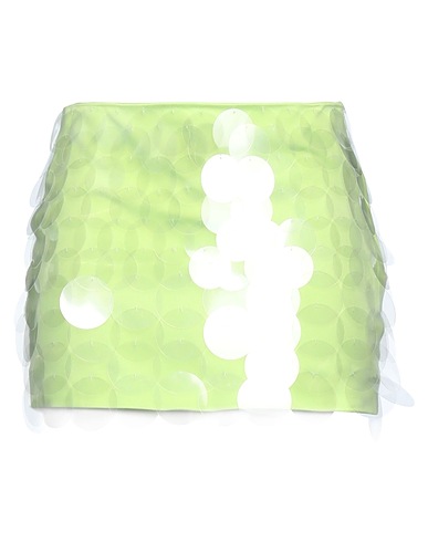 SIMKHAI Mini skirt Lime green 96% Polyester, 4% Elastane, Polyamide
