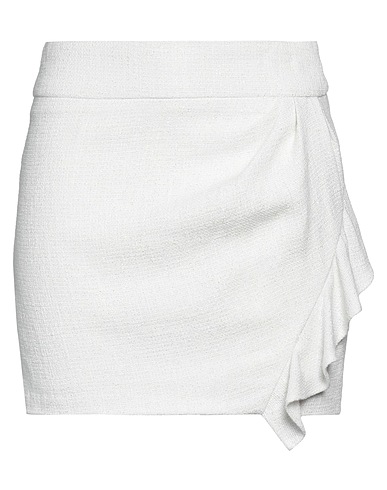 IRO Minirock Weiß 39% Baumwolle, 33% Leinen, 19% Acryl, 5% Viskose, 4% Polyester