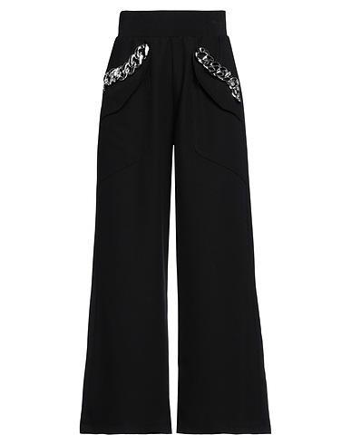 GAëLLE Paris Casual trouser Black 83% Polyester, 14% Viscose, 3% Elastane