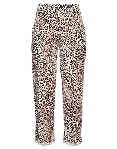 GAëLLE Paris Denim pants Beige 97% Cotton, 3% Rubber