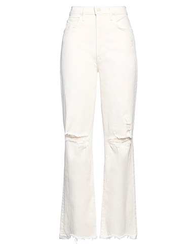 MOTHER Bootcut Jeans Ivory 98% Cotton, 2% Elastane