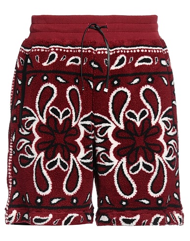 AMIRI Shorts & Bermuda Burgundy 56% Acrylic, 44% Polyester, Ovine leather