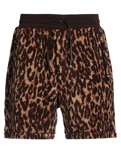 AMIRI Shorts & Bermuda Brown 55% Acrylic, 45% Polyester, Ovine leather