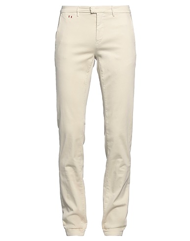 TRAMAROSSA Casual trouser Ivory 87% Cotton, 9% Polyester, 4% Elastane