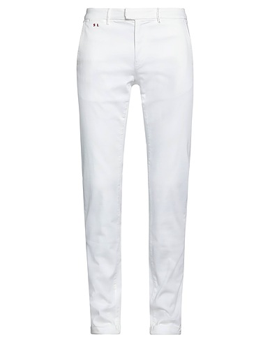 TRAMAROSSA Pantalone Bianco 87% Cotone, 9% Poliestere, 4% Elastan
