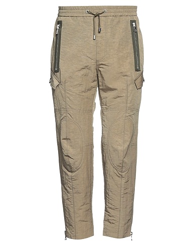 BALMAIN Cargo Military green 65% Polyamide, 35% Linen
