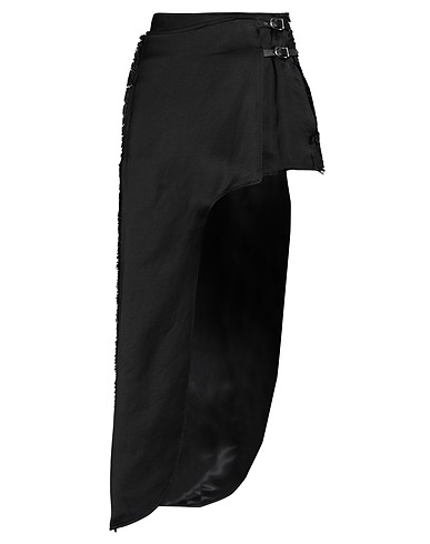 DURAZZI Mini skirt Black 68% Viscose, 32% Linen