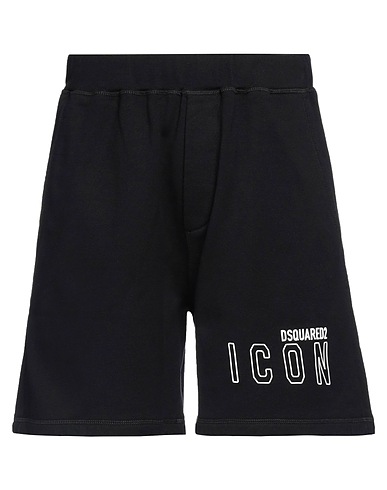 DSQUARED2 Shorts & Bermuda Black 100% Cotton, Elastane