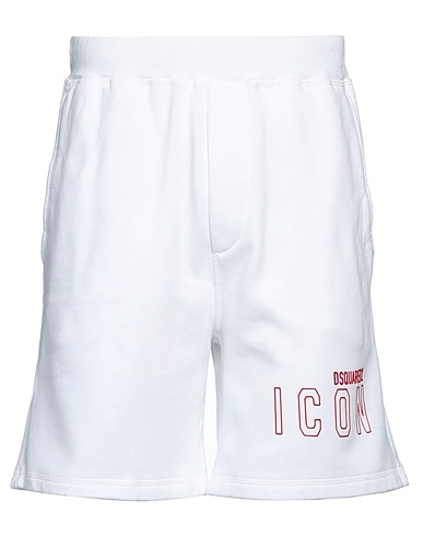 DSQUARED2 Pantalone felpa Bianco 100% Cotone, Elastan