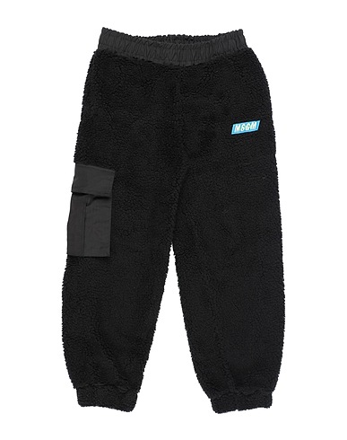 MSGM Pantalone Nero 75% Poliestere, 25% Lana Vergine, Cotone