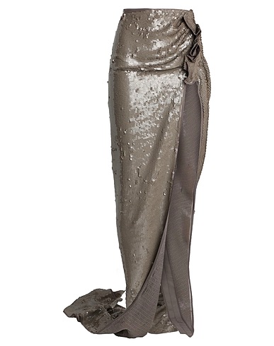 RICK OWENS Mini skirt Military green 100% Silk, Polyester