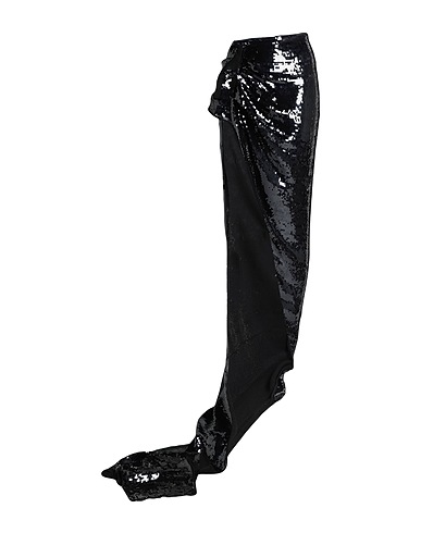 RICK OWENS Mini skirt Black 100% Silk, Polyester
