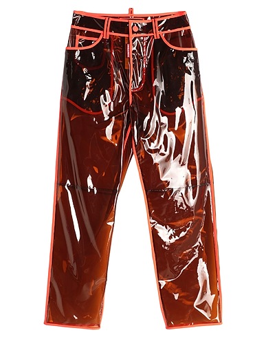 DSQUARED2 Casual trouser Charcoal 100% PVC - Polyvinyl chloride, Polyamide, Elastane