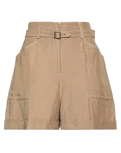 SANDRO Shorts & Bermuda Marrone 52% Viscosa, 48% Lino