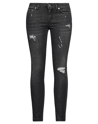 DOLCE&GABBANA Denim trousers Black 91% Cotton, 7% Polyester, 2% Elastane