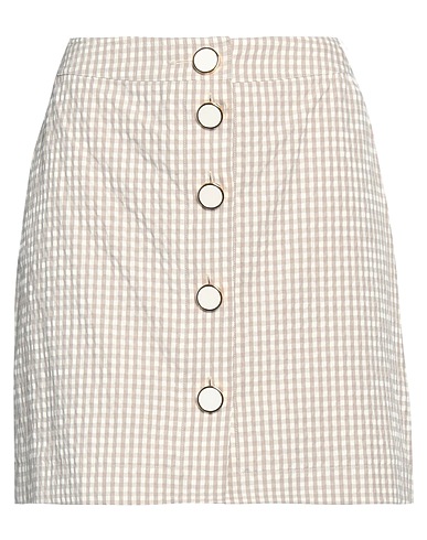 GOLDEN GOOSE Mini skirt Taupe 77% Cotton, 23% Linen