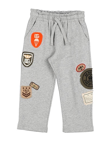 DOLCE&GABBANA Casual trouser Light grey 100% Cotton, Polyester, Linen, Acrylic, Wool