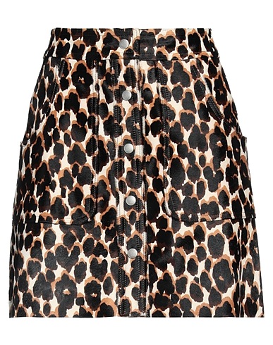 GOLDEN GOOSE Mini skirt Beige 100% Cow leather