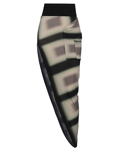 RICK OWENS Langer Rock Schwarz 50% Glasfasern, 25% Polyester, 25% Polyurethan