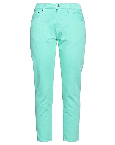 GOLDEN GOOSE Denim trousers Green 100% Cotton