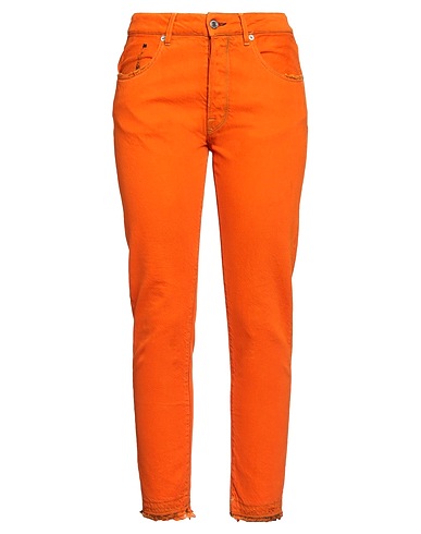 GOLDEN GOOSE Denim pants Orange 100% Cotton