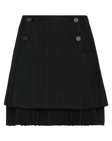 SANDRO Mini skirt Black 100% Viscose, Polyester