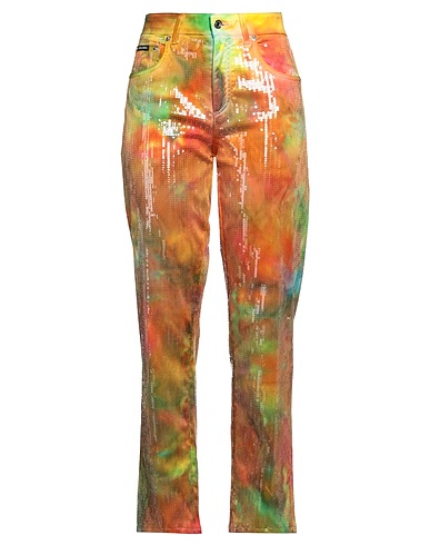 DOLCE&GABBANA Casual trouser Orange 96% Cotton, 4% Elastane, Polyester