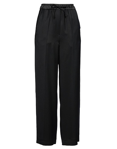SANDRO Casual trouser Black 90% Viscose, 10% Virgin Wool, Polyester, Silk