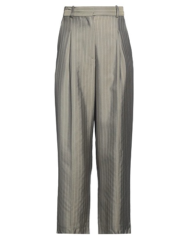 SANDRO Casual pants Sage green 99% Viscose, 1% Cotton