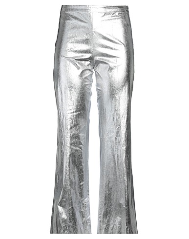 SANDRO Casual pants Silver 47% Cotton, 47% Linen, 6% Polyurethane
