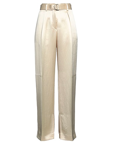 JIL SANDER パンツ ベージュ アセテート 100%