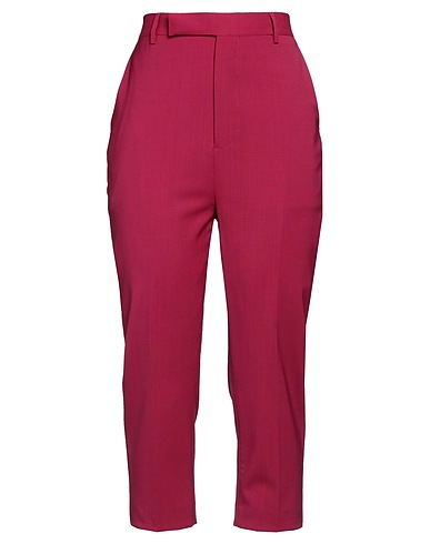 RICK OWENS Casual trouser Magenta 100% Virgin Wool