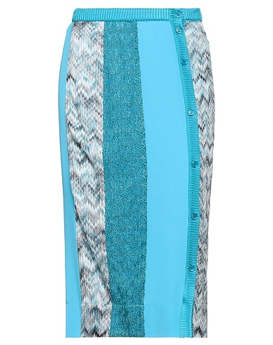 MISSONI Midi skirt Azure 50% Viscose, 33% Silk, 11% Cupro, 6% Polyester