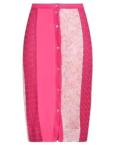 MISSONI Midi skirt Fuchsia 50% Viscose, 33% Silk, 11% Cupro, 6% Polyester