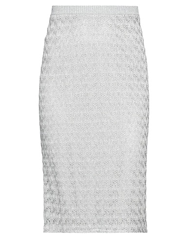 MISSONI Midi skirt Light grey 50% Viscose, 32% Cupro, 18% Polyester