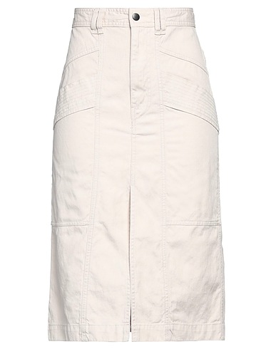 MARANT ÉTOILE Midi skirt Off white 72% Cotton, 28% Linen