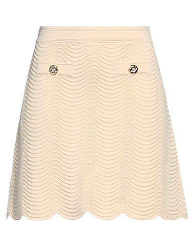 SANDRO Mini skirt Beige 58% Viscose, 41% Polyamide, 1% Elastane