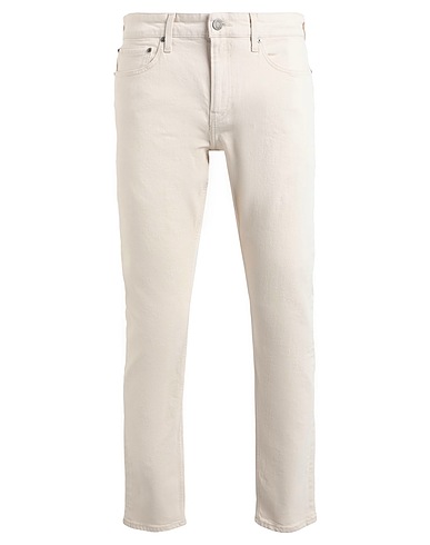 CALVIN KLEIN Denim trousers Ivory 99% Cotton, 1% Elastane