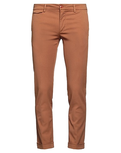 TELERIA ZED Casual pants Camel 94% Cotton, 4% Linen, 2% Elastane