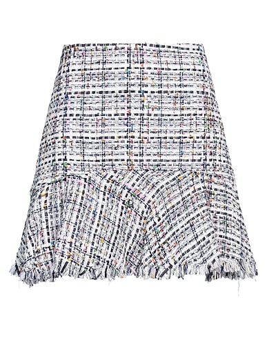KARL LAGERFELD Mini skirt White 48% Cotton, 28% Acrylic, 14% Polyamide, 7% Polyester, 3% Viscose