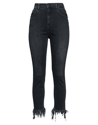 GAëLLE Paris Denim trousers Black 79% Cotton, 15% Chlorofibre, 4% Elastomultiester, 2% Rubber