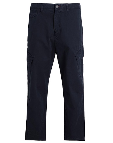 PS PAUL SMITH Casual pants Midnight blue 97% Organic cotton, 3% Elastane
