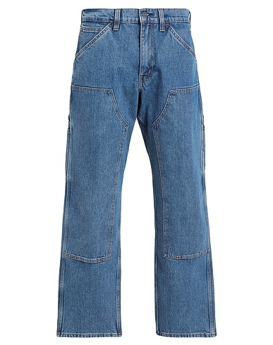 LEVI'S Denim trousers WORKWEAR 565 DBL KNEE MED INDIGO - FLAT FINISH
 Blue 71% Cotton, 28% Polyester, 1% Elastane
