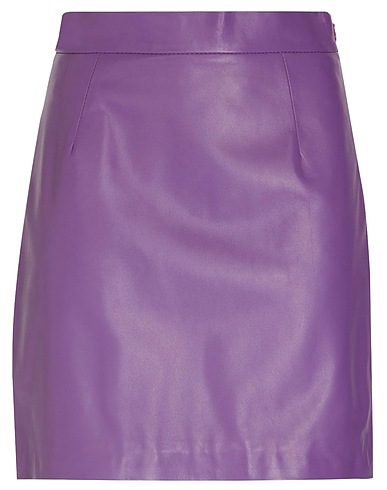 8 by YOOX Minigonna LEATHER ESSENTIAL MINI SKIRT
 Viola 100% Pelle di agnello