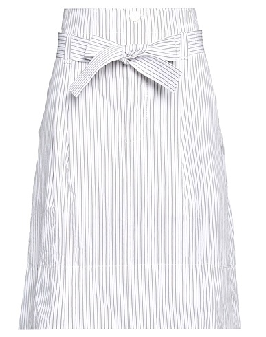 GOLDEN GOOSE Midi skirt White 100% Cotton