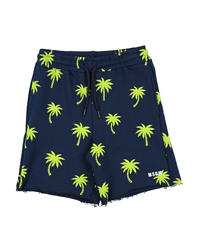 MSGM Shorts & Bermuda Midnight blue 100% Cotton